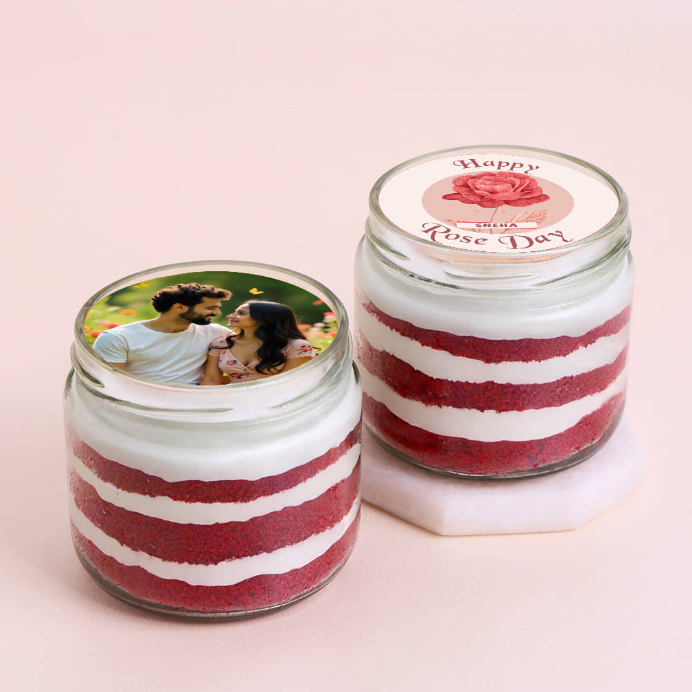 Rose Day Love With Red Velvet Jar