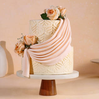 Roses N Drapes Cake