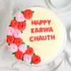 Rosy Karwa Chauth Cake