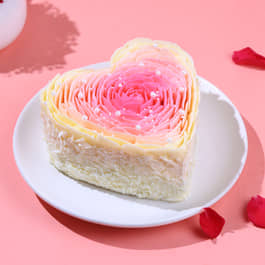 Rosy Petals Valentines Heart Cake Rosy Petals Valentines Heart Cake