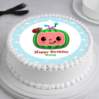 Round Cocomelon Photo Cake