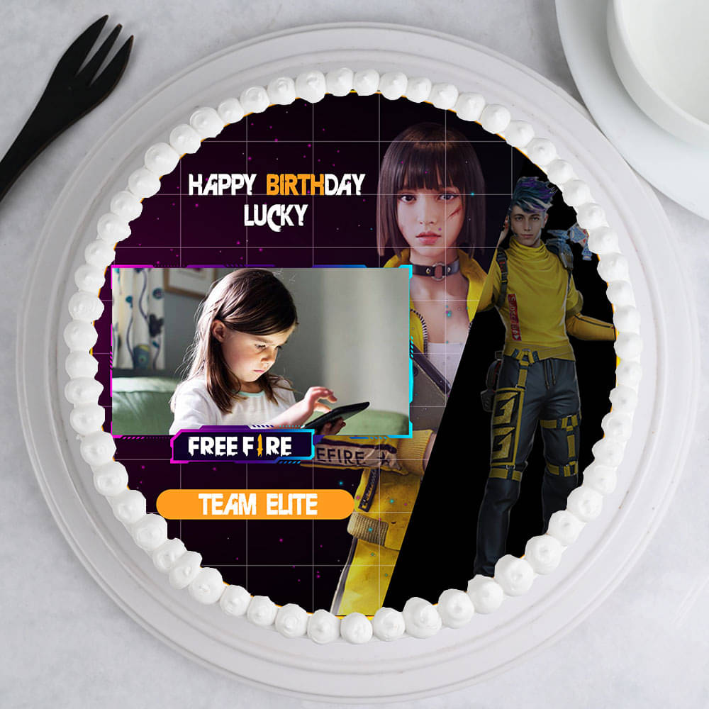 Free Fire Photo Cake