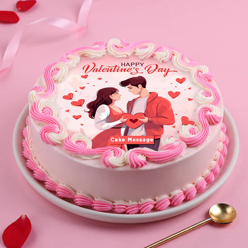 Valentine Customised Poster Cake Valentine Customised Poster Cake