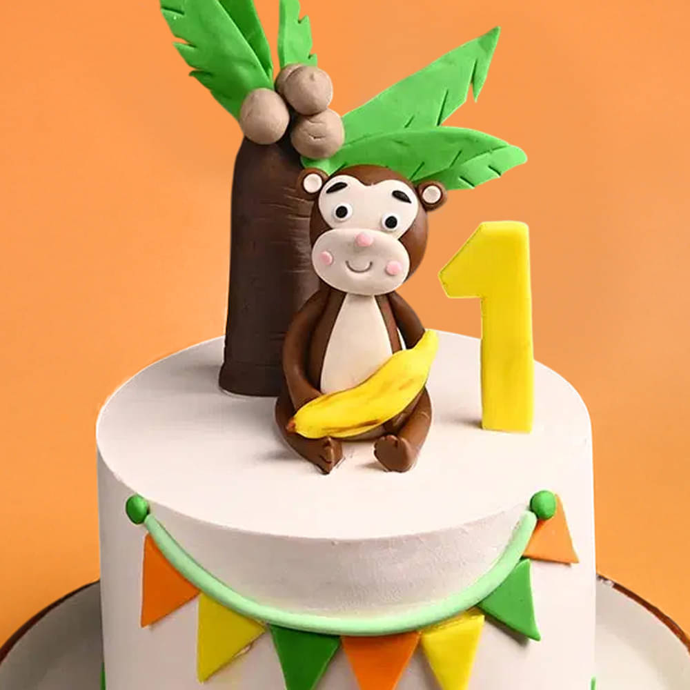 Front View: Monkey Mischief Cake
