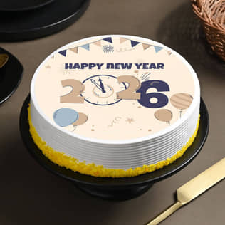 New Year 2026 Celebrations Cake