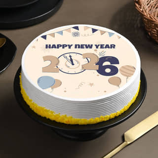 New Year 2026 Celebrations Cake