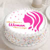 Round Shaped Womens Day Poster Cake