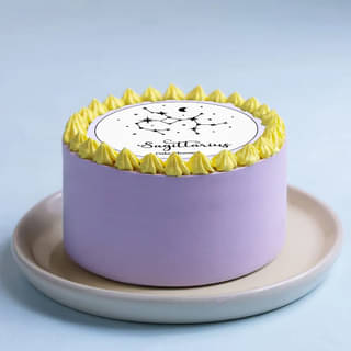 Front Angled View of Sagittarius Star Bento Cake