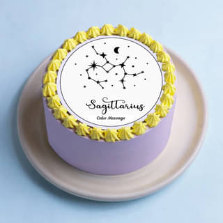 Top View of Sagittarius Star Bento Cake