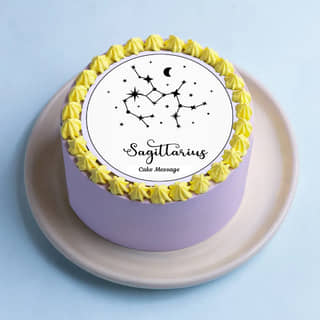 Top View of Sagittarius Star Bento Cake Top View of Sagittarius Star Bento Cake