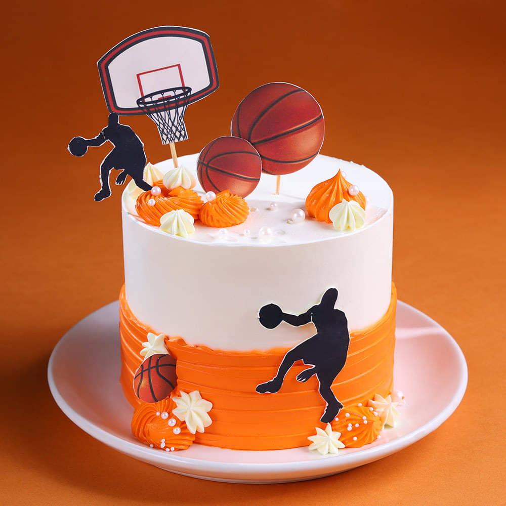 Score Big Basketball Theme Cake
