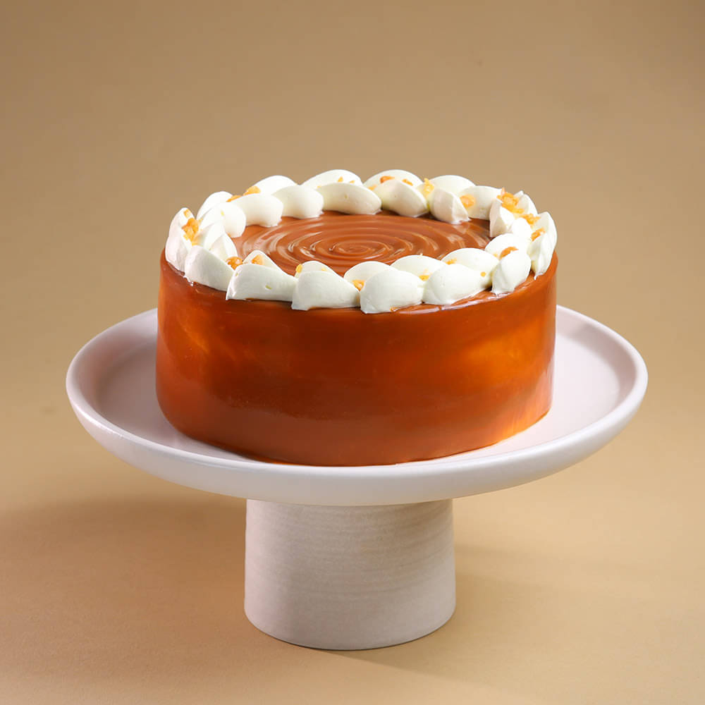 Side View of Butterscotch Glaze Cake