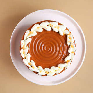 Top View of Butterscotch Glaze Cake Top View of Butterscotch Glaze Cake