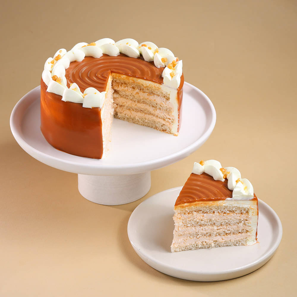 Slice View of Butterscotch Glaze Cake