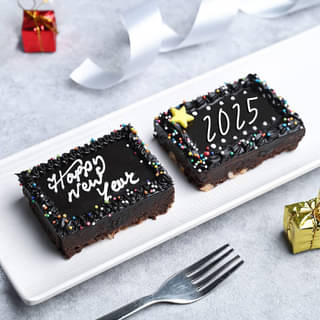 Choco New Year Brownie Duo