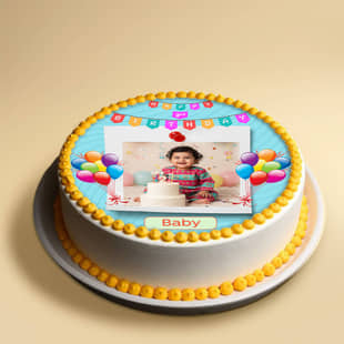 Second Birthday Photo Cake Second Birthday Photo Cake