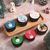 Set Of Six Xmas Cupcakes