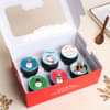 Set Of Six Xmas Cupcakes