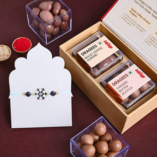 Set Of Two Flavoured Dragees With Rakhi