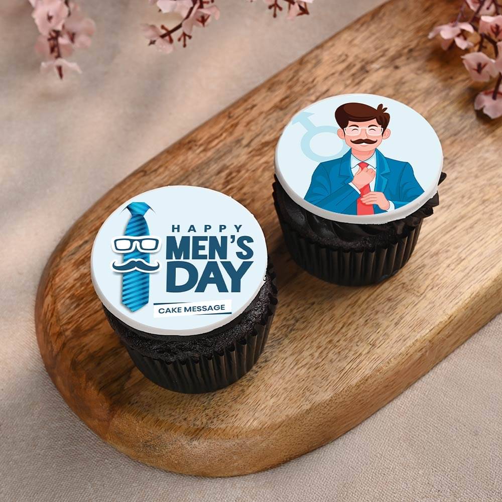 Set Of Two Mens Day Cupcake Set Of Two Mens Day Cupcake
