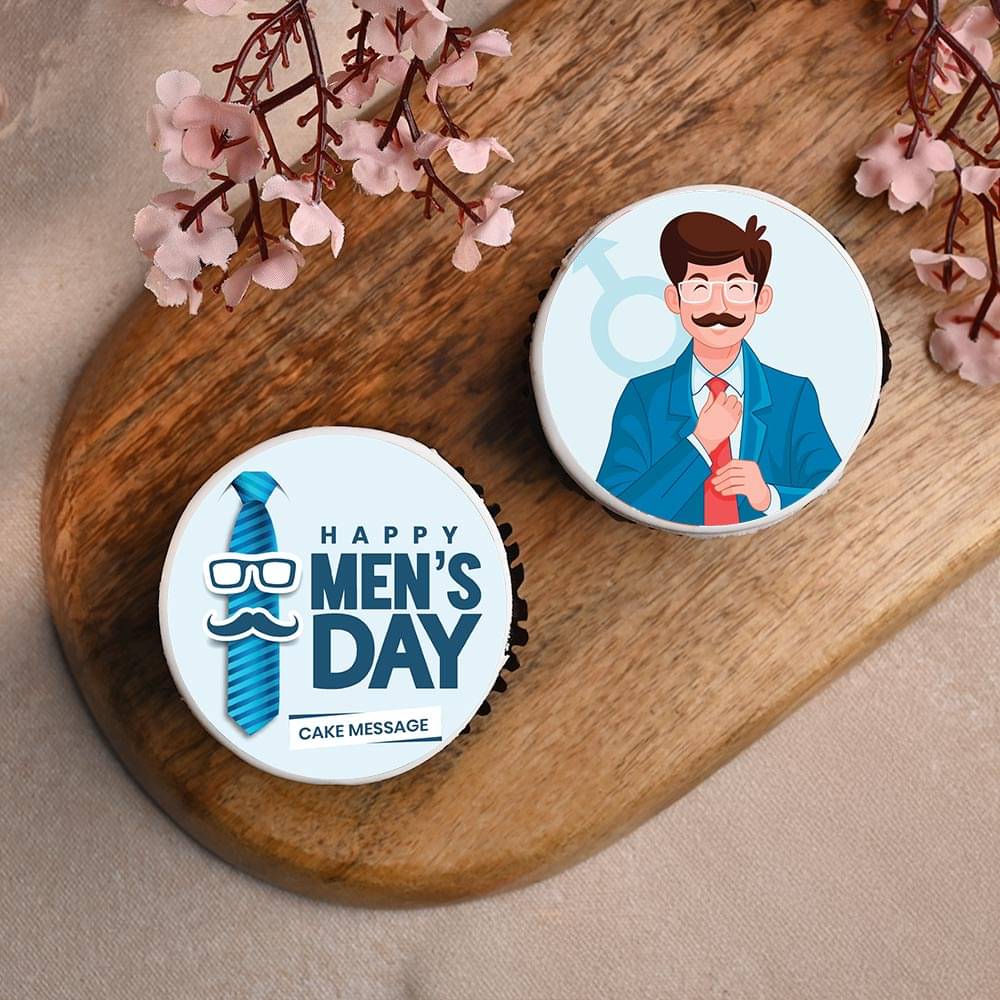 Set Of Two Mens Day Cupcake