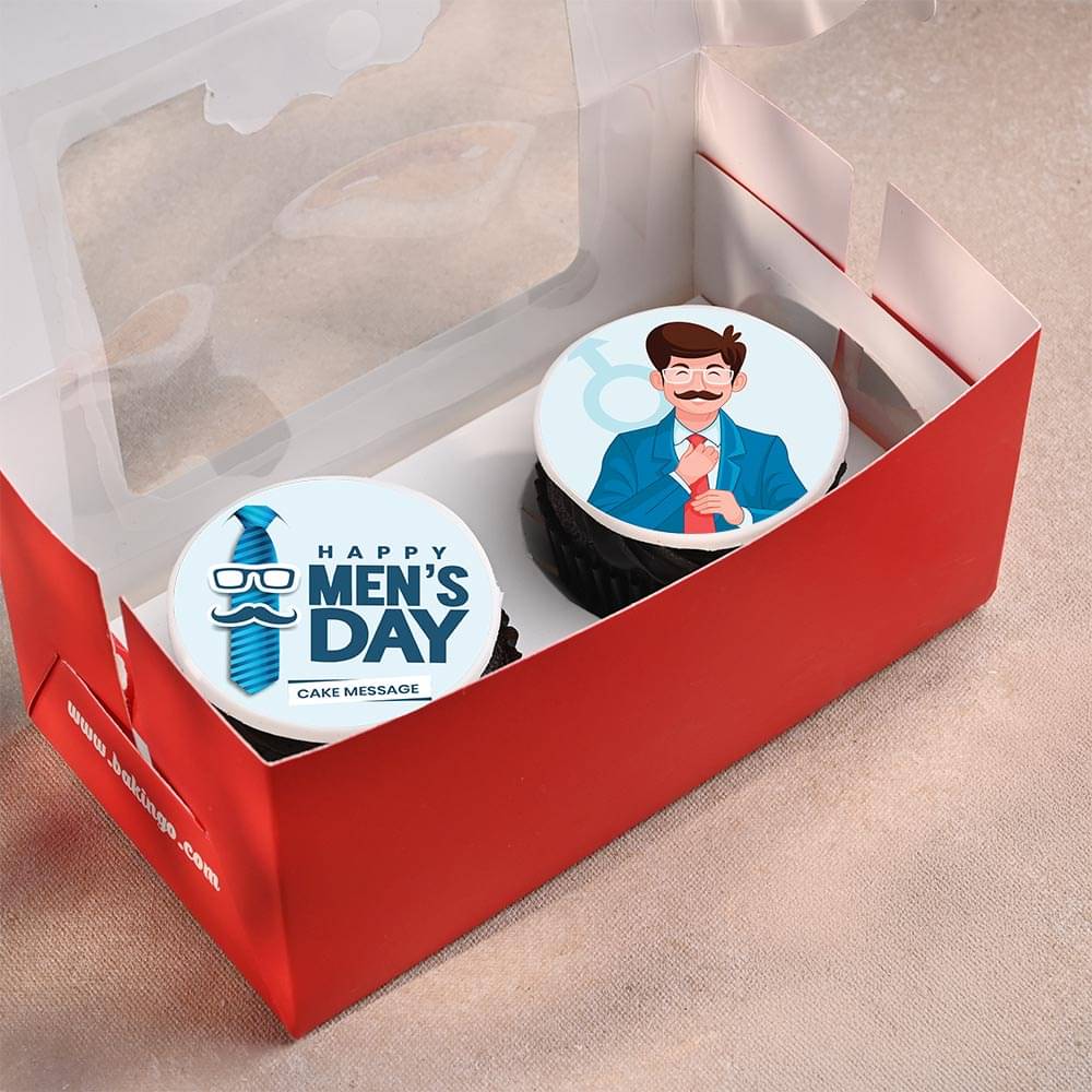 Set Of Two Mens Day Cupcake