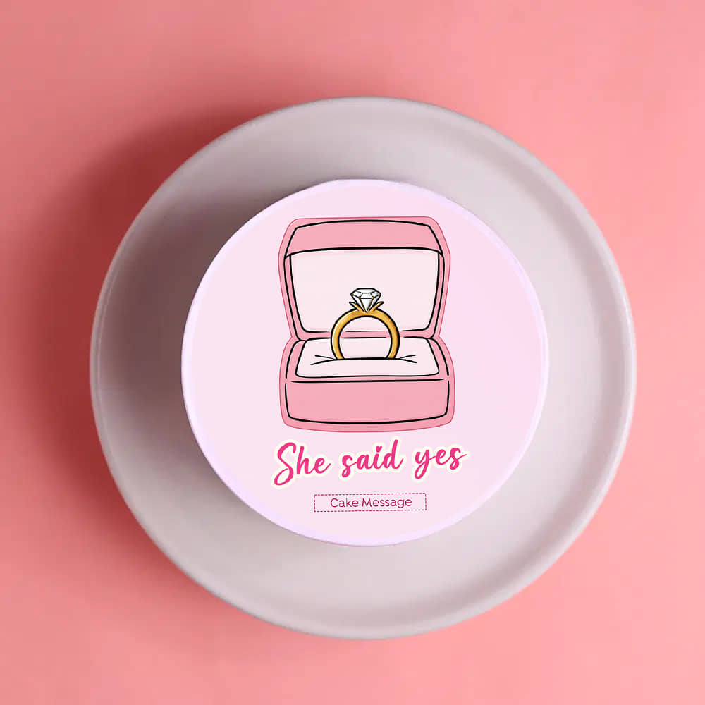 She Said Yes Bride To Be Bento Cake