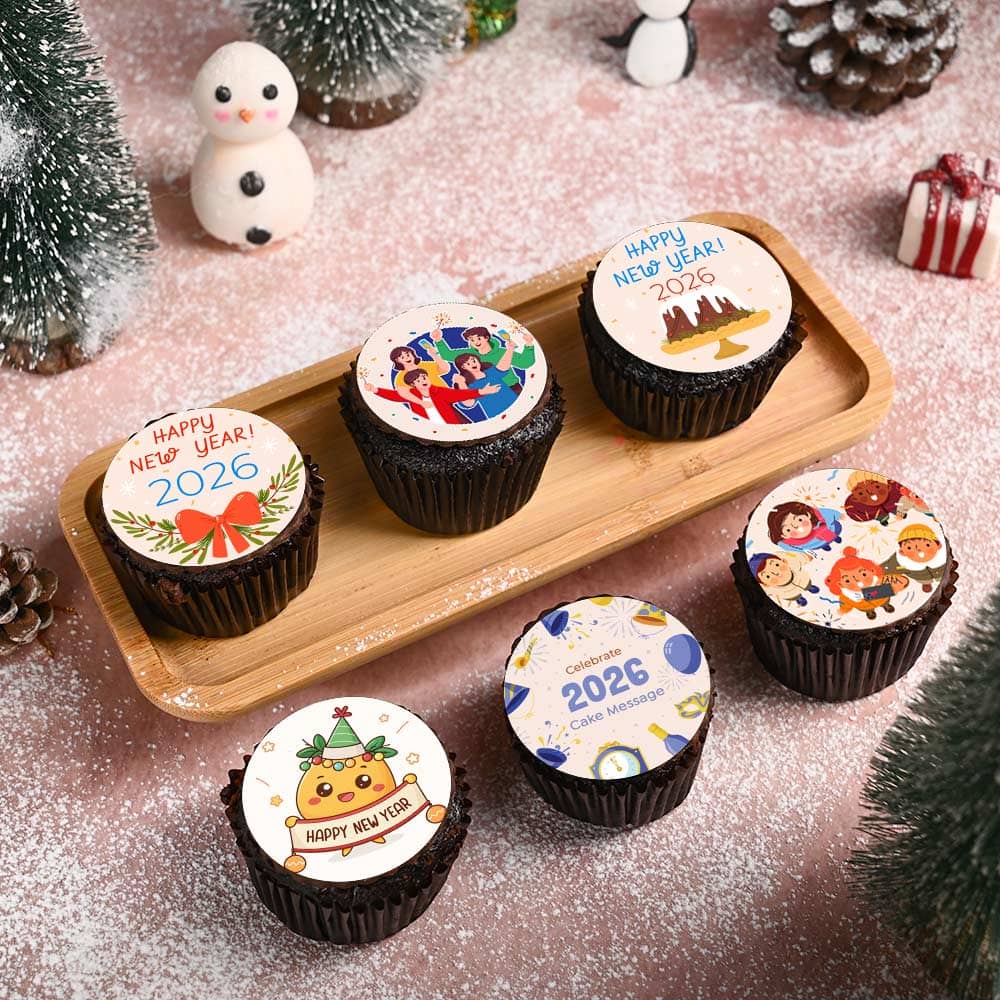 Six Festive Cupcakes For New Year