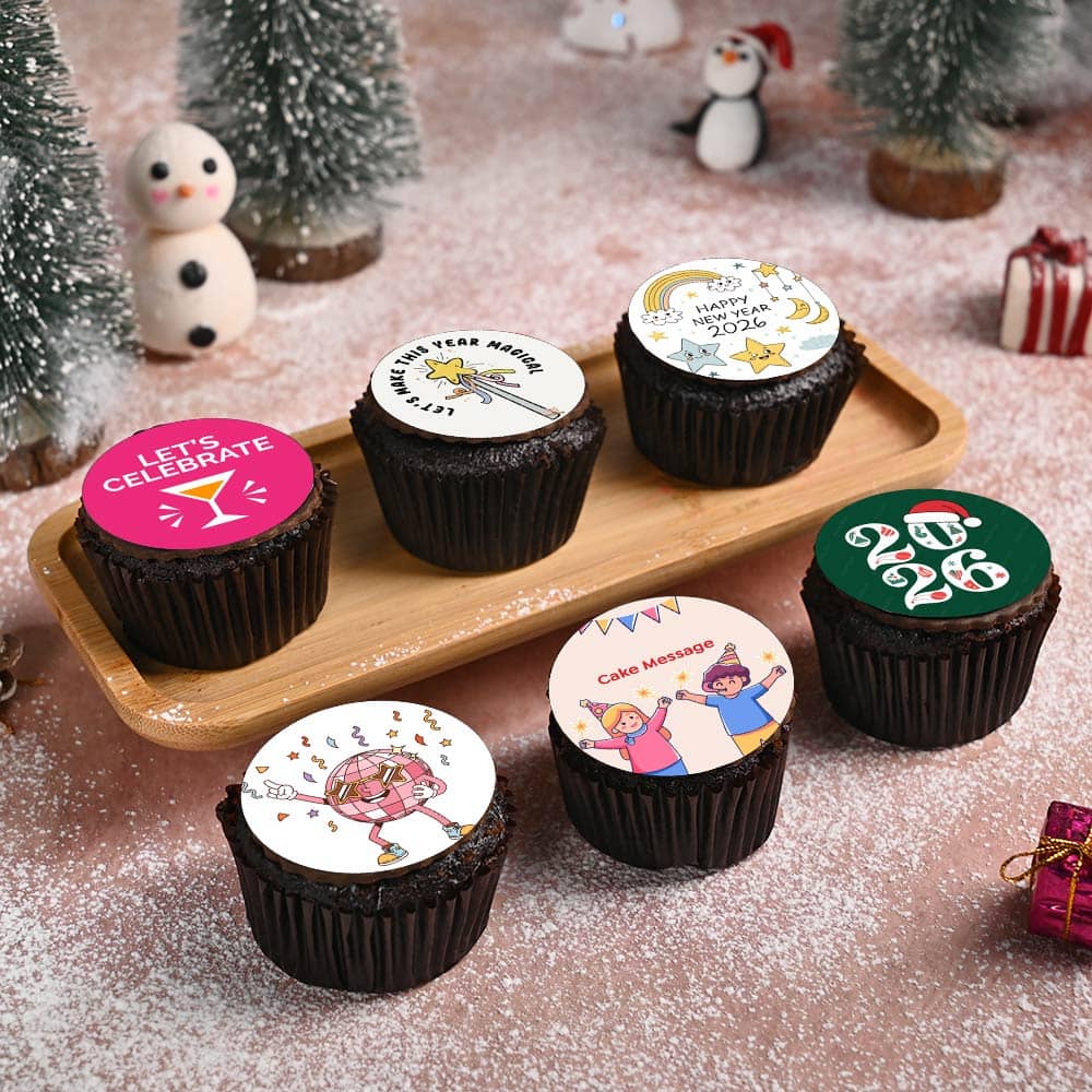 Six Festive Cupcakes For New Year