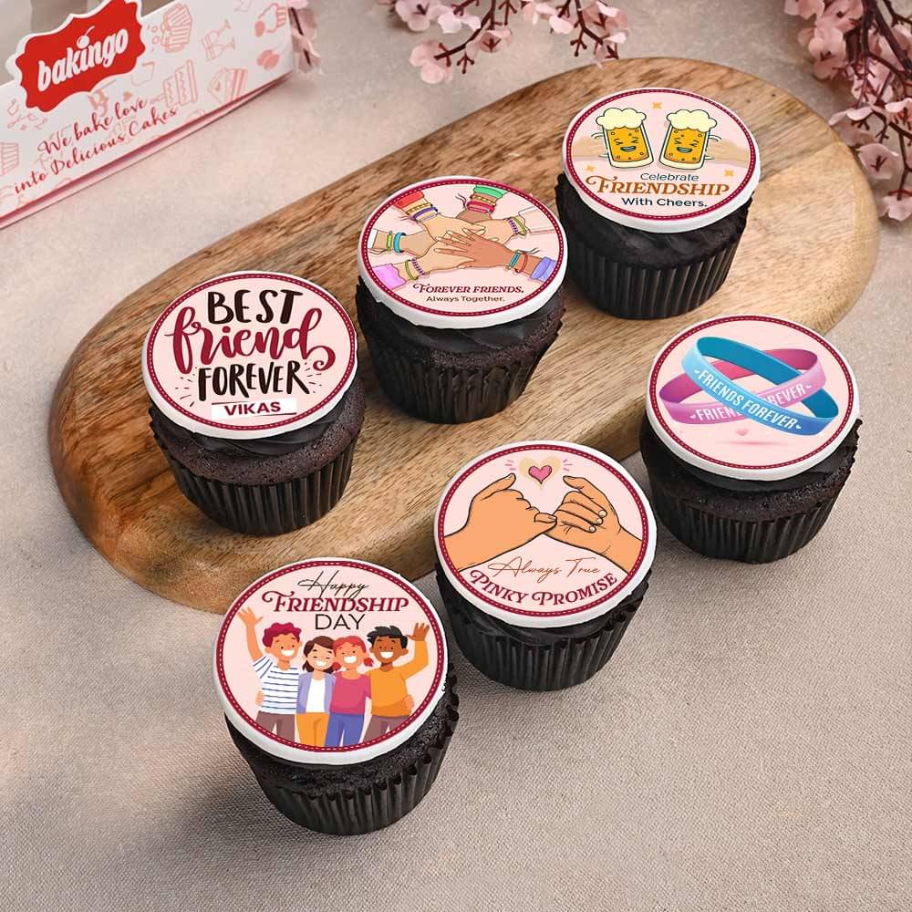 Six Friendship Day Cupcakes