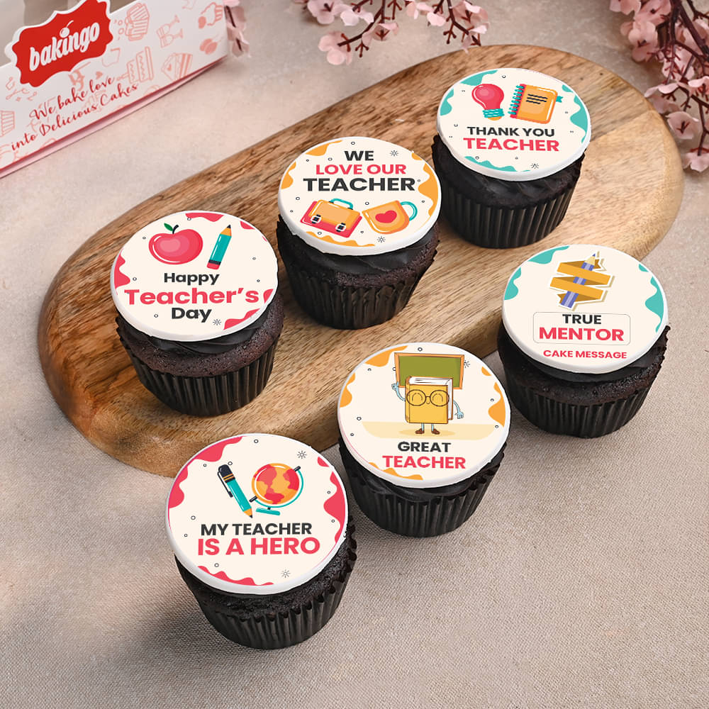 Six Grateful Notes Cupcakes for Teacher