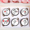 Six Lovebirds Chocolate Cupcakes
