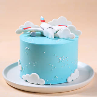 Side View of Sky High Airplane Adventure Cake