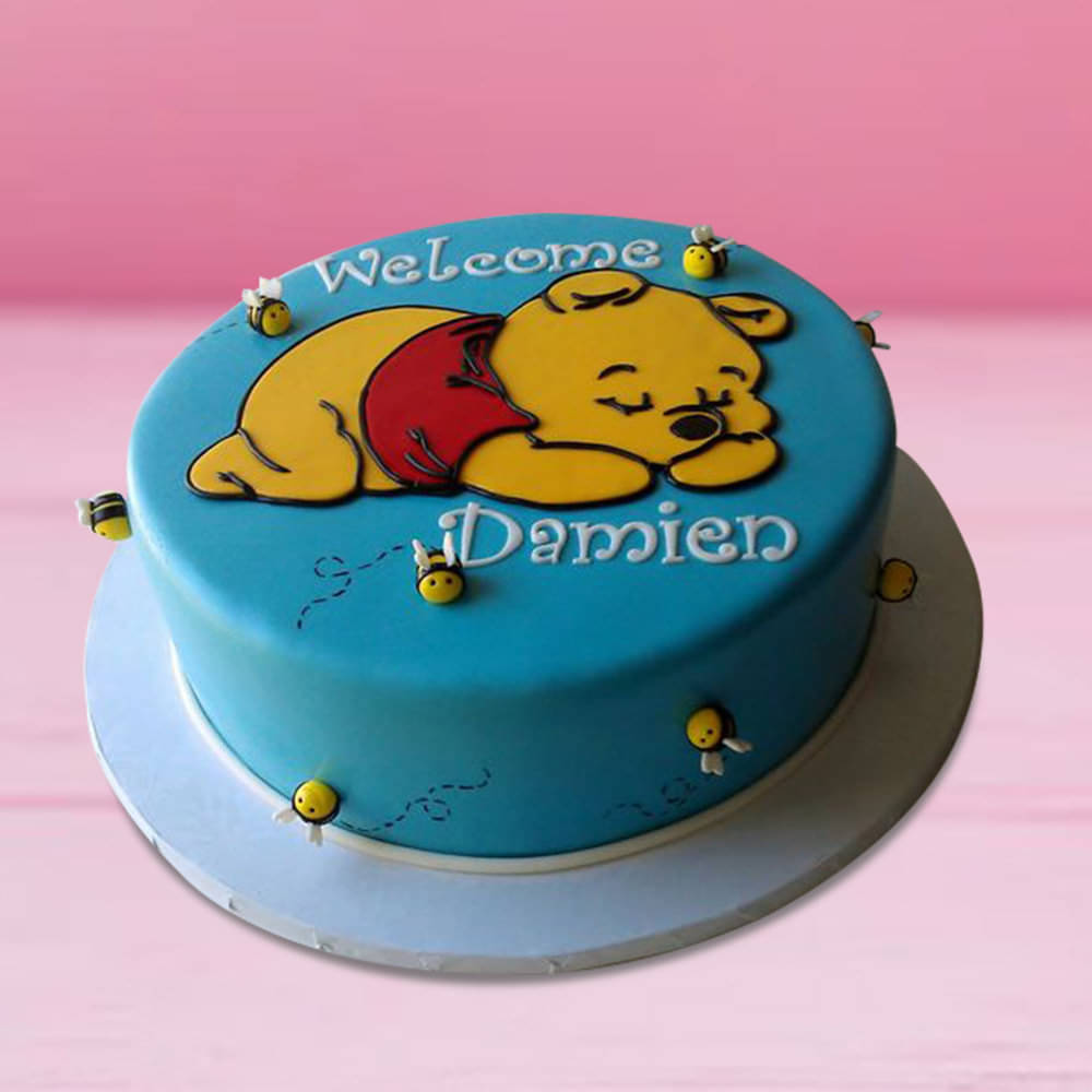 Winnie the Pooh First Themed Birthday Cake Fondant