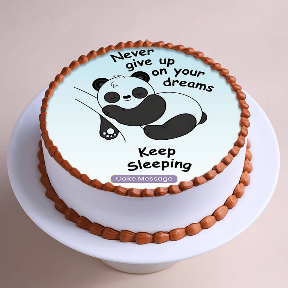 Front Angled View of Sleepy Dreams Panda Cake Front Angled View of Sleepy Dreams Panda Cake