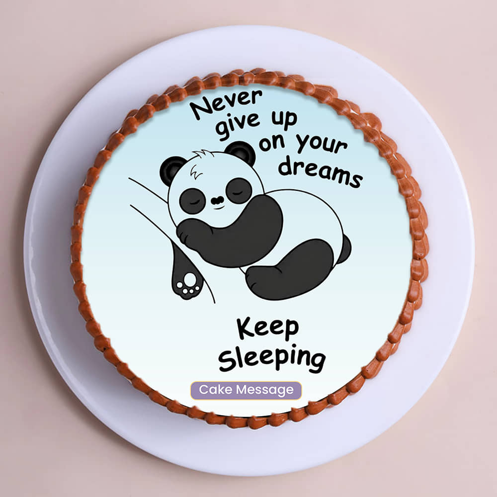 Top View of Sleepy Dreams Panda Cake Top View of Sleepy Dreams Panda Cake