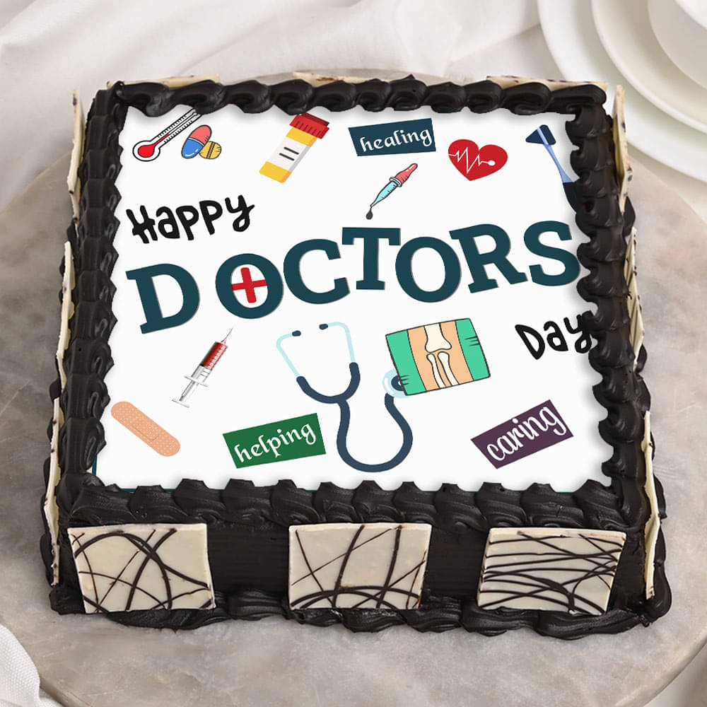 Buy Happy Doc Day Photo Theme cake-Doctors Day Round Photo Cake