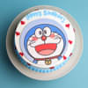 Top View of Smiling Doraemon Cake
