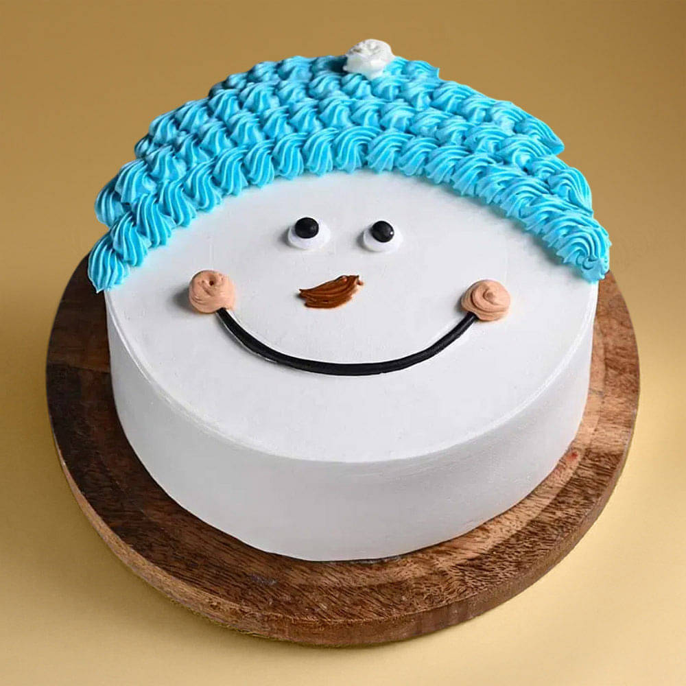 Snowman Cream Cake