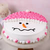 Snowman Cream Cake with Christmas Card