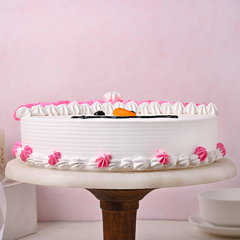 Snowman Cream Cake Snowman Cream Cake