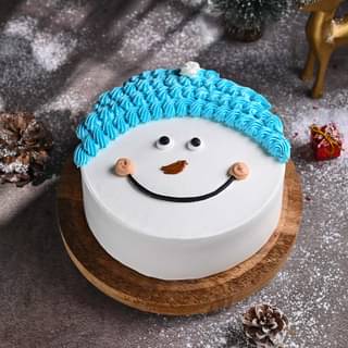 Snowman Cream Cake