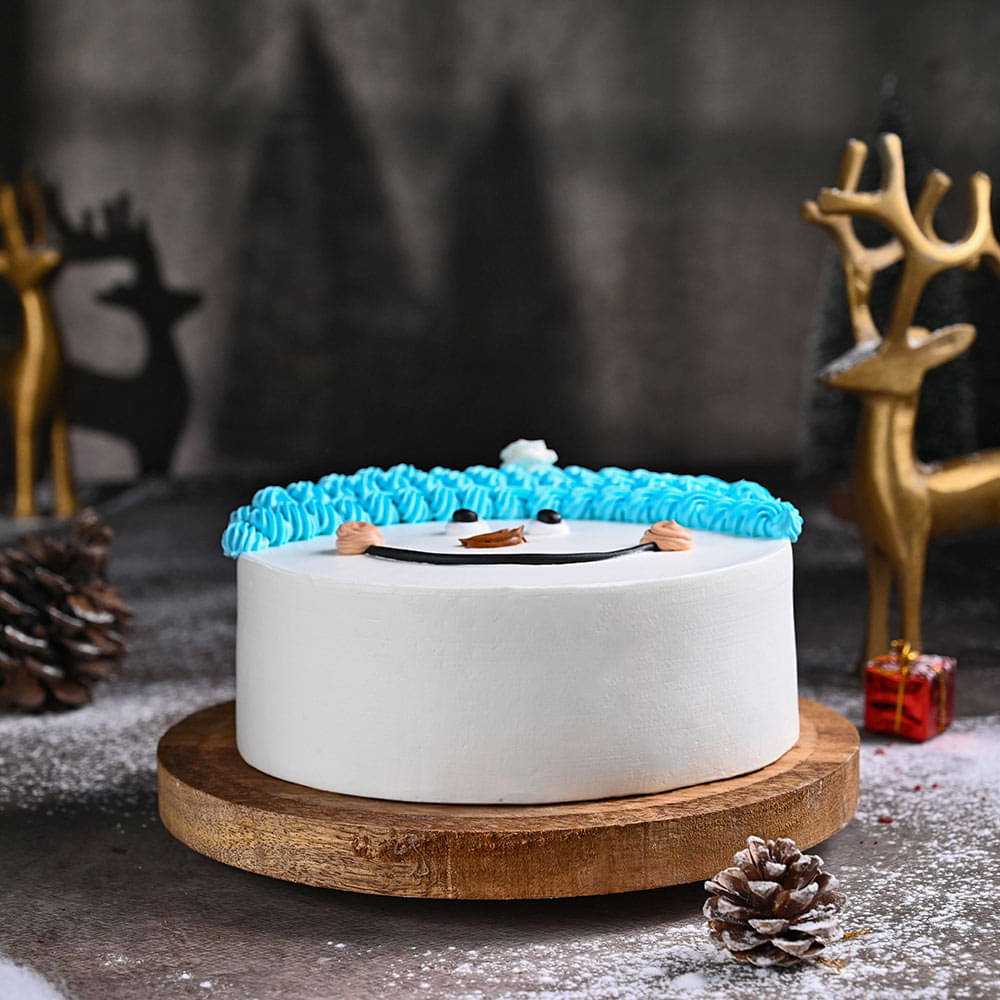 Snowman Cream Cake