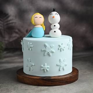 Order Snowy Wonder Frozen Cream Cake Online