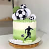 Soccer Theme Cream Cake 