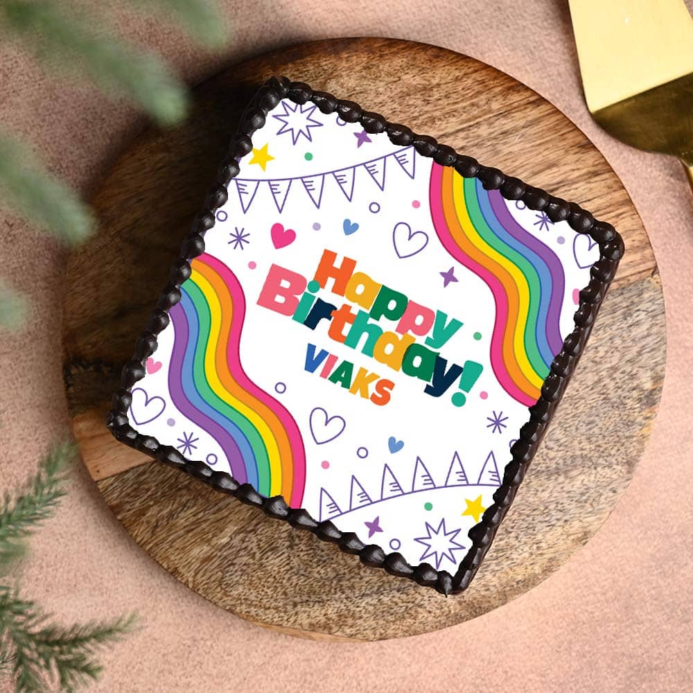 Vibrant Rainbow Birthday Cake Vibrant Rainbow Birthday Cake