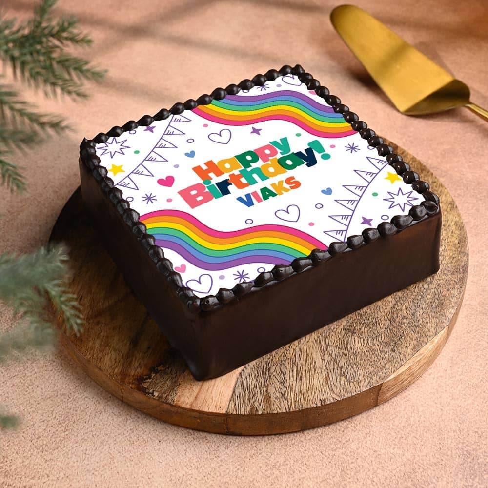 Vibrant Rainbow Birthday Cake Vibrant Rainbow Birthday Cake