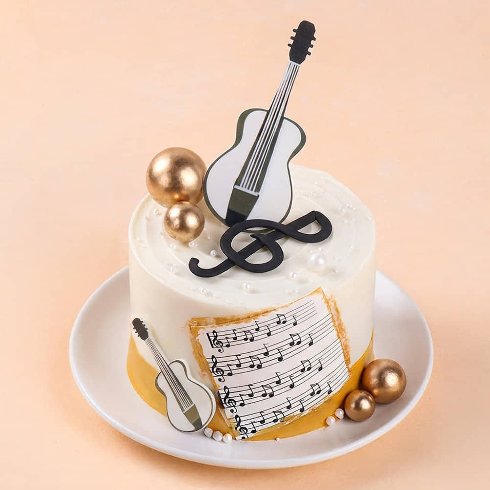 Song Notes N Guitar Cake