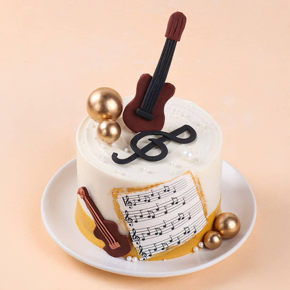 Song Notes N Guitar Cake