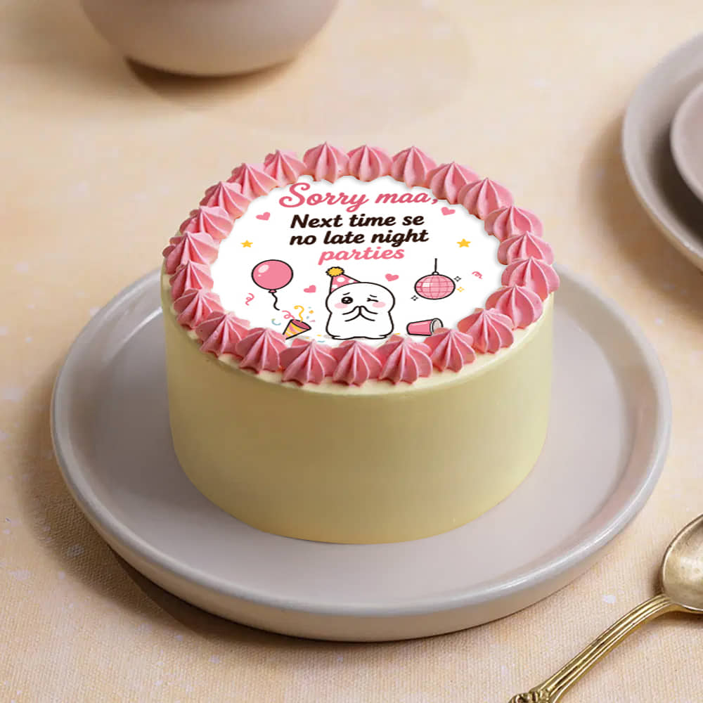 Sorry Maa Ab No Late Party Bento Cake